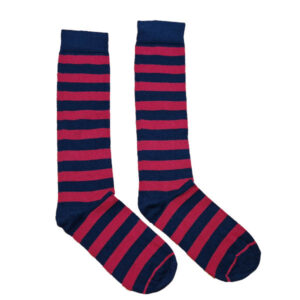 fekete-piros térdzokni