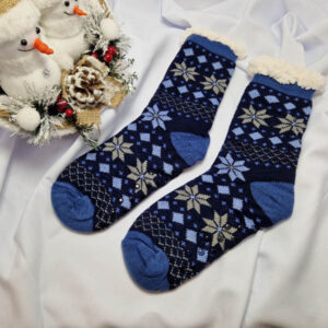 férfi mintás mamusz kék