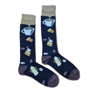 kávé mintás térdzokni