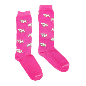 lány kutyás térdzokni