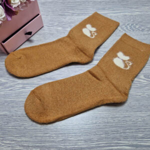 cicás gyapjú zokni mustár