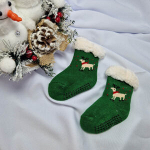 rénszarvasos bébi mamusz zöld