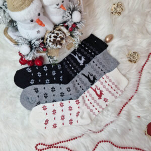 rénszarvasos vastag zokni