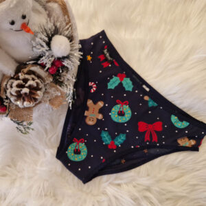 karácsonyi normál bugyi kék