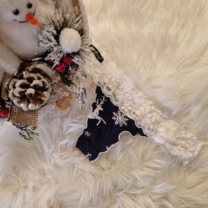 mikulásos szalsza tanga kék