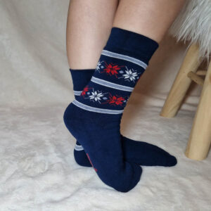 norvég mintás zokni kék