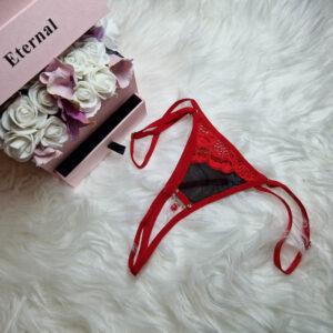 nyitott tanga piros fekete