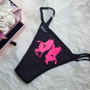 pántos tanga fekete ördögös