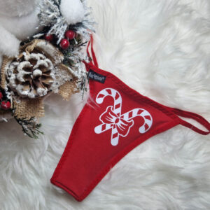 pántos tanga piros cukorpálcika fehér