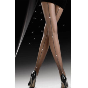 lurex hátul csíkos harisnya