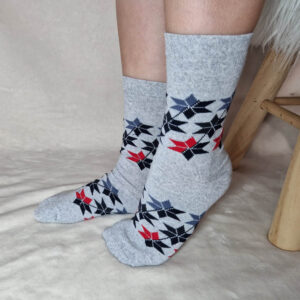 mintás zokni szürke