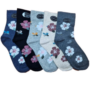 virág mintás gumi nélküli zokni 2