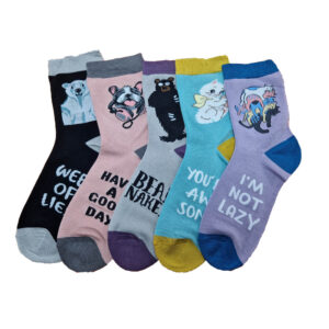 női mintás zokni állatos