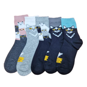 női mintás zokni cicás