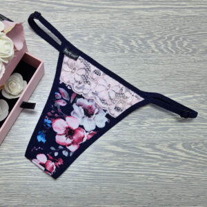 barones pántos tanga csipkés virágos