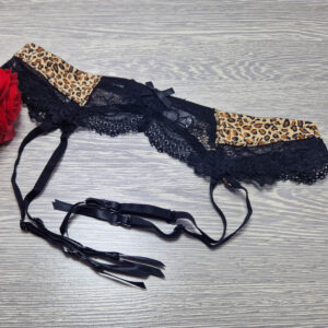 párduc mintás sárga-fekete harisnyakötő