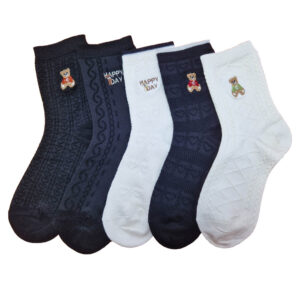 női zokni anyagában mintás macis szinbólum