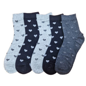 női zokni szívecskés lurexes