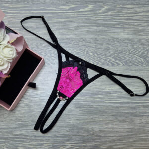 nyitott tanga pink fekete