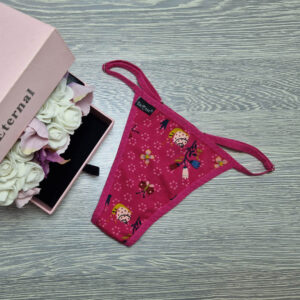 pántos tanga virágos pink