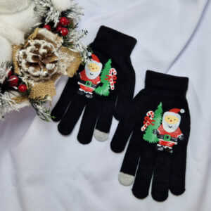 5 ujjas kesztyű fekete-mikulás 1