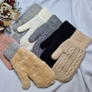 Kötött mintás 1 ujjas kesztyű