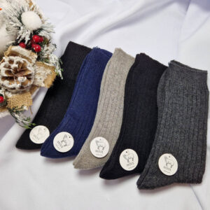 férfi bordás gyapjú zokni