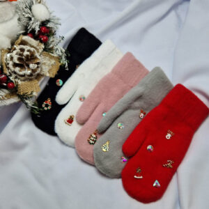 karácsonyi-mikulásos 1 ujjas kesztyű egyben