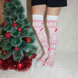 Combzokni RÉNSZARVAS mintás-FEHÉR