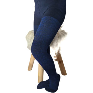 lány gyerek harisnya csillogós sötétkék 1