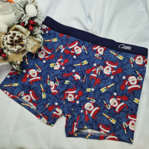 mikulásos boxer kék