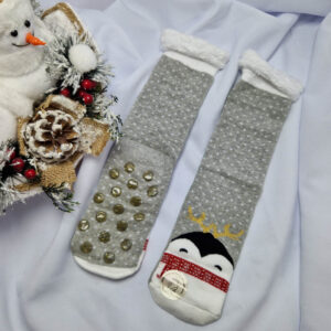 női mikulásos zokni pingvin 1