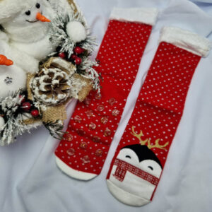 női mikulásos zokni pingvin 3