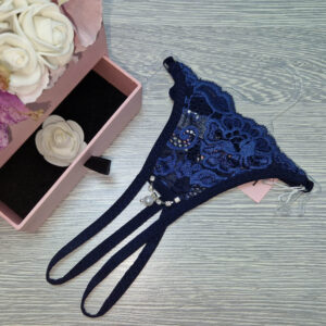 nyitott tanga kék csipke 1