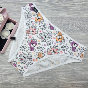 barones bikini fazonú normál női alsó maci mintás