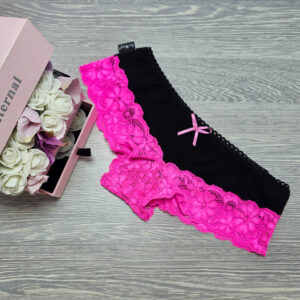 barones brazil tanga fekete-pink