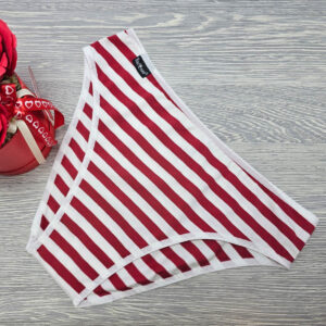 barones pamut bikini fazonú bugyi fehér-piros csíkos