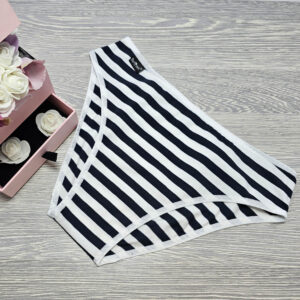 barones pamut bikini fazonú bugyi kék fehér széles csíkos