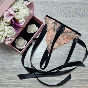 kreona nyitott tanga fekete-barack