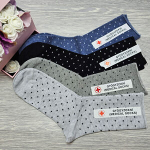 Gyógyzokni-gumi nélküli pöttyös mintás 1