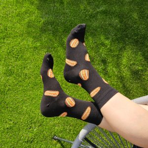 hot dog mintás zokni