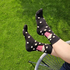 pop corn mintás zokni