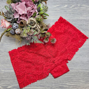 csipke női sort-francia bugyi-32211-piros