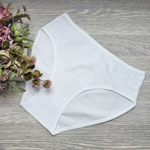 magas derekú női alsó minta nélküli D3601-fehér