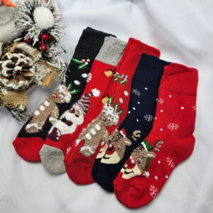 Mikulásos-Karácsonyi GYEREK frottír zokni
