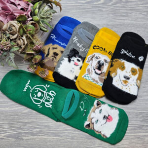 Zoknimamusz titokzoknis jellegű csúszásgátlós talpú kutya mintás