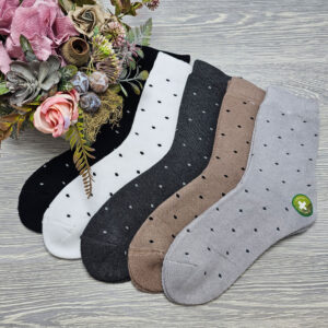 bambusz vastag zokni pöttyös mintás