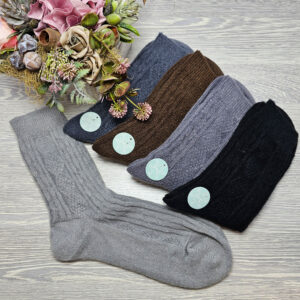 férfi anyagában mintás gyapjú zokni