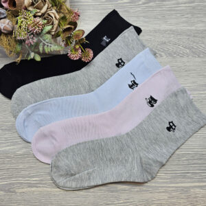 női bambusz zokni cica mintás NN10008