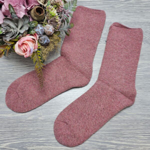 női gyapjú zokni W2703-mályva